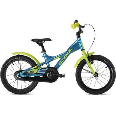 Bicicletta Bambino S'COOL XXLITE Acciaio 1V 16" Blu/Verde